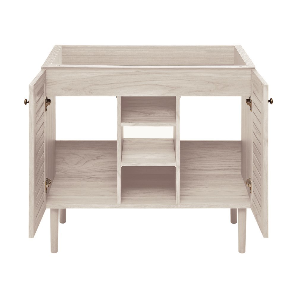 Bron 36" Freestanding Bathroom Vanity Cabinet without Top in White Oak