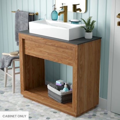 Rennes 36" Reclaimed Wood Vanity in Natural Teak Cabinet Only