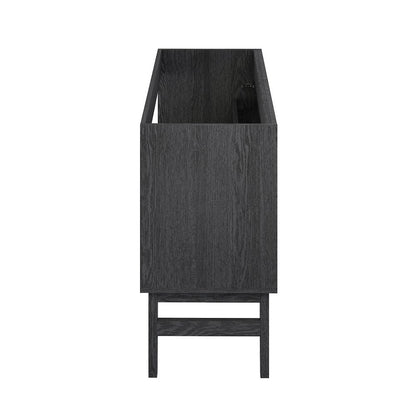 Bosse 36" Freestanding Bathroom Vanity Cabinet without Top in Black Oak