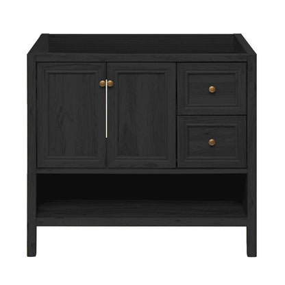 Chateau 36" Freestanding Bathroom Vanity Cabinet without Top in Black Oak