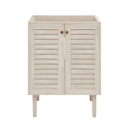 Bron 24" Freestanding Bathroom Vanity Cabinet without Top in White Oak