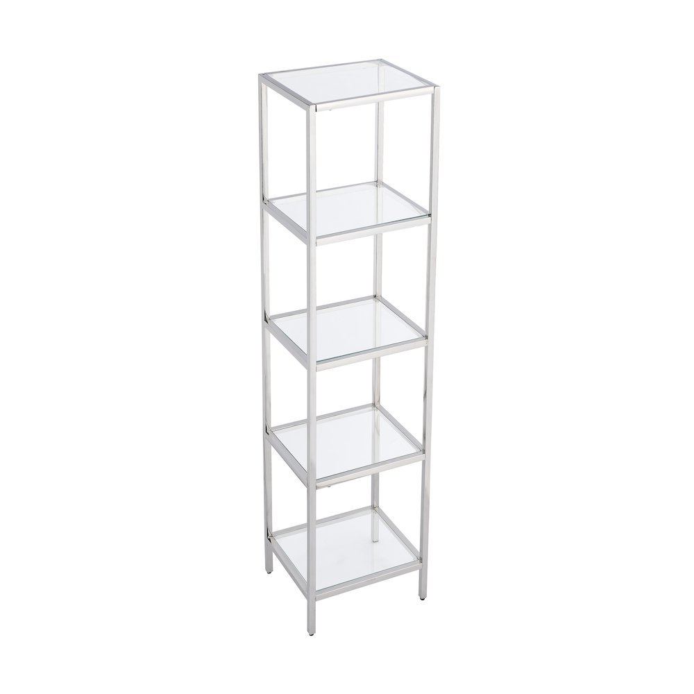 Pierre 16"x65"x14" Freestanding Linen Cabinet in Chrome