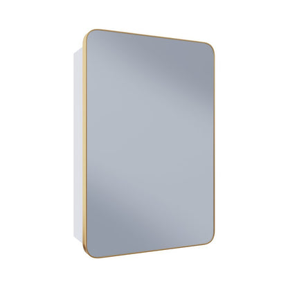 20 x 30 Rectangle Recessed/Wall Mount Medicine Cabinet, Mirror in Brushed Gold