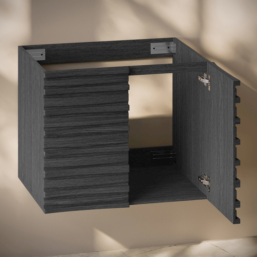 Cascade 30" Wall-Mounted Bathroom Vanity Cabinet without Top in Black Oak