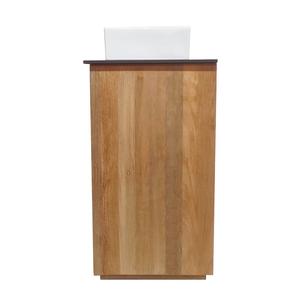 Rennes 36" Freestanding Bathroom Vanity in Natural Teak with Sink Top