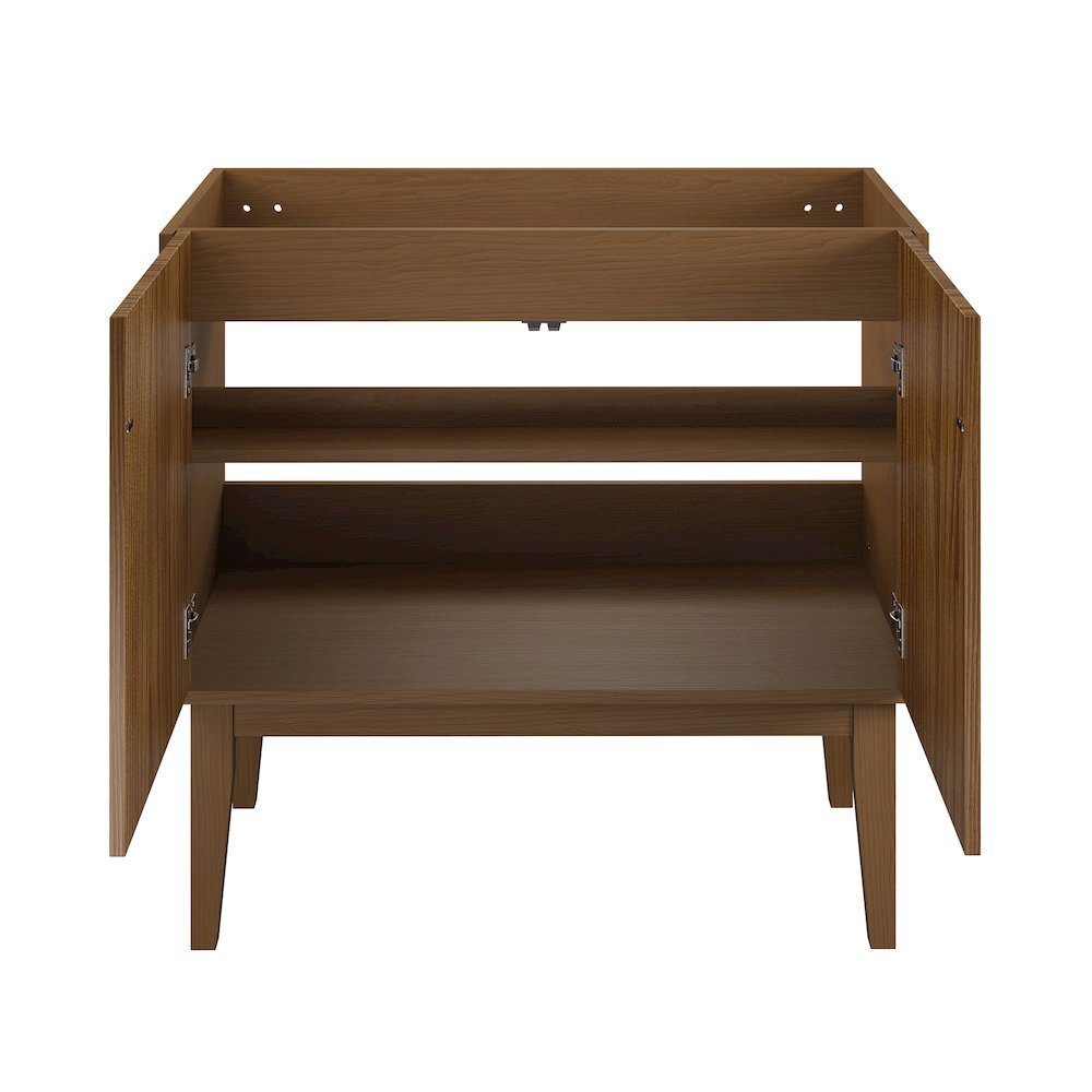 Bosse 36" Freestanding Bathroom Vanity Cabinet without Top in Brown Oak