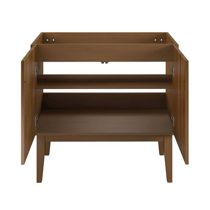 Bosse 36" Freestanding Bathroom Vanity Cabinet without Top in Brown Oak