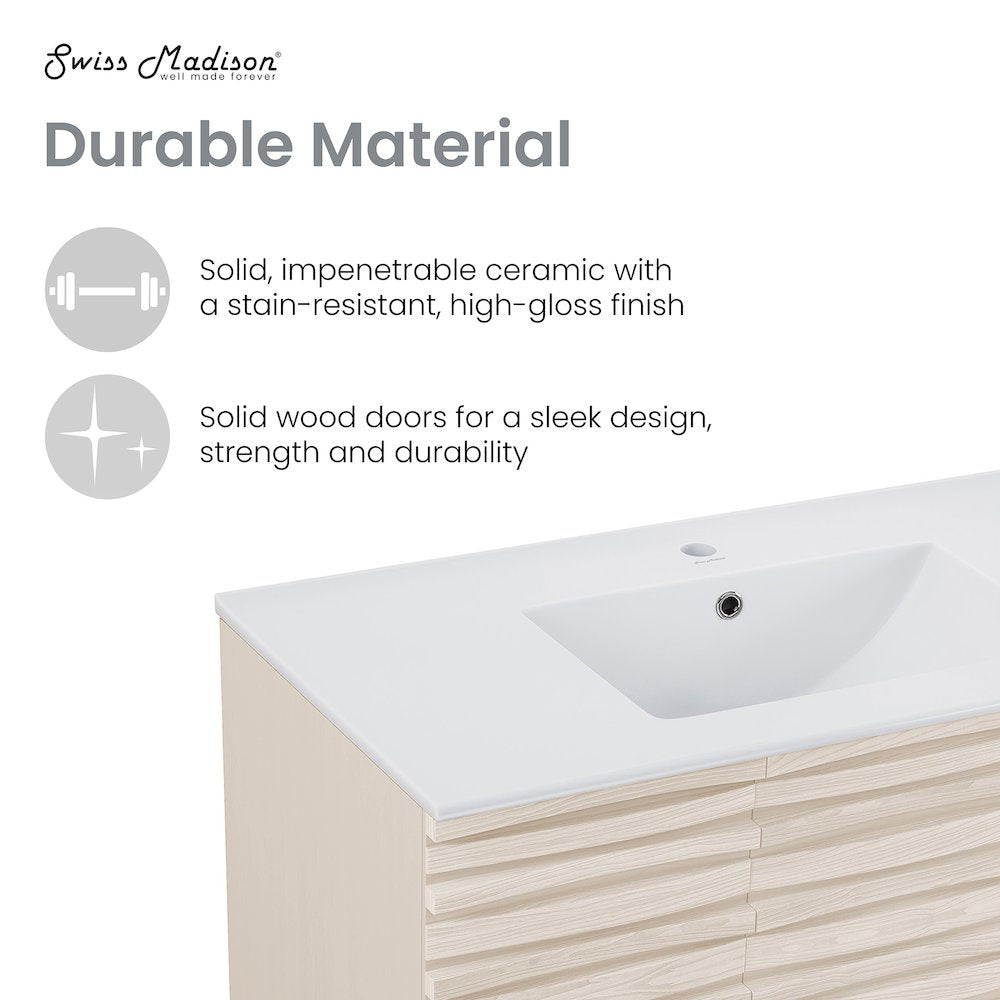 Cascade 36'' Bathroom Vanity in White