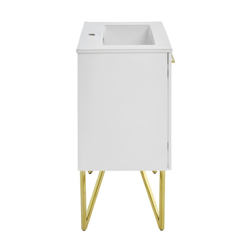 Annecy 24" Freestanding Bathroom Vanity in Galaxy White with Sink Top