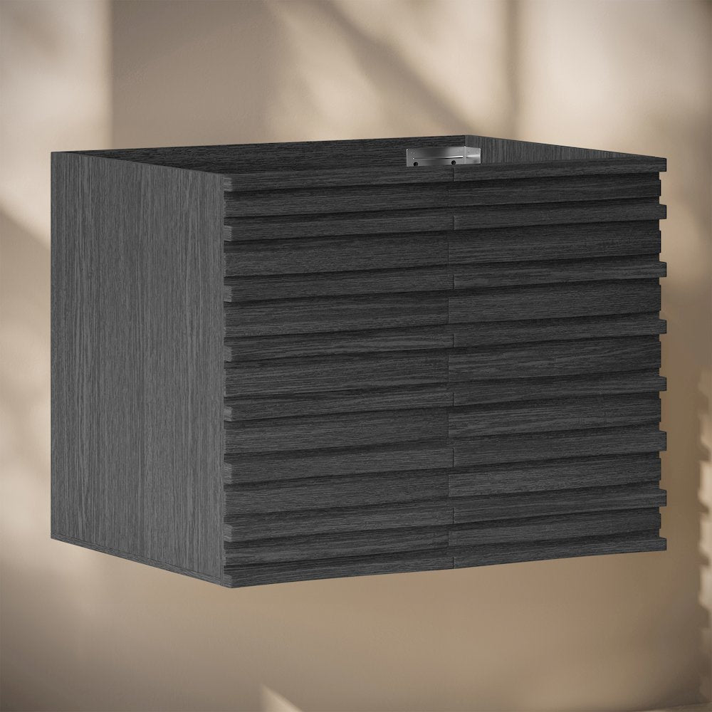 Cascade 30" Wall-Mounted Bathroom Vanity Cabinet without Top in Black Oak