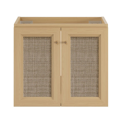 Classe 24" Wall-Mounted Bathroom Vanity in Natural Oak without Sink Top