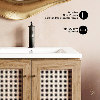 Classe 24" Freestanding Bathroom Vanity in Golden Oak with Sink Top