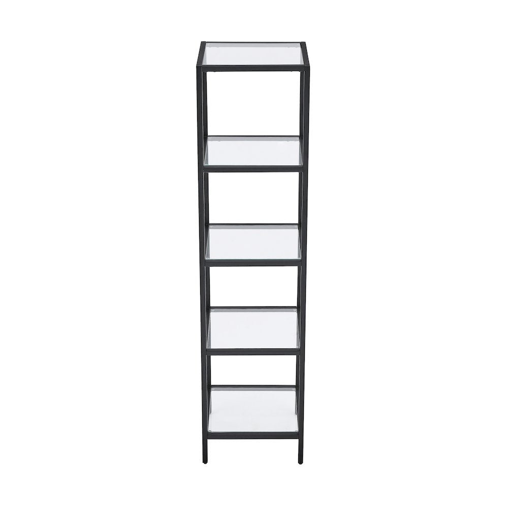 Pierre 16"x65"x14" Freestanding Linen Cabinet in Matte Black