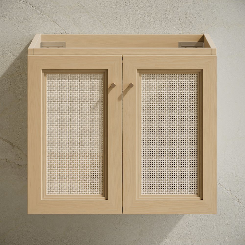 Classe 24" Wall-Mounted Bathroom Vanity in Natural Oak without Sink Top