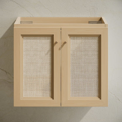 Classe 24" Wall-Mounted Bathroom Vanity in Natural Oak without Sink Top