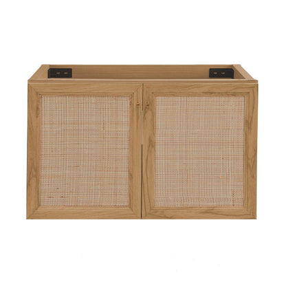 Classe 36" Wall-Mounted Bathroom Vanity in Oak-Cabinet Only