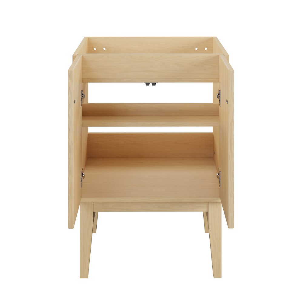 Bosse 24" Freestanding Bathroom Vanity Cabinet without Top in Natural Oak
