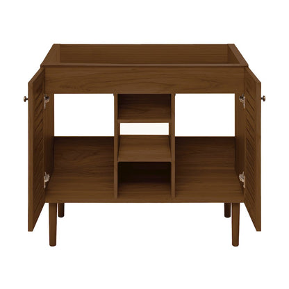 Bron 36" Freestanding Bathroom Vanity Cabinet without Top in Brown Oak