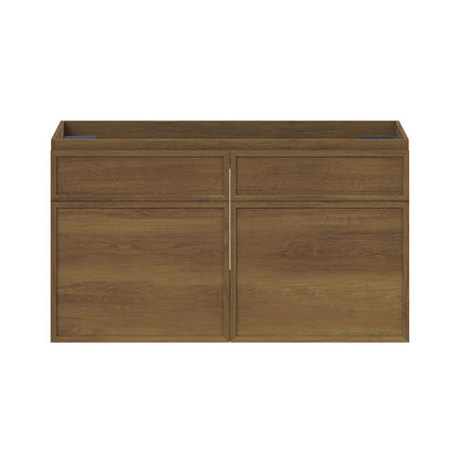 St. Tropez 36" Wall-Mounted Bathroom Vanity Cabinet without Top in Brown Oak