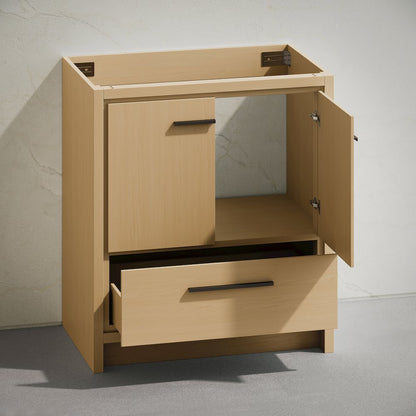 Virage 30" Freestanding Bathroom Vanity in Natural Oak without Sink Top