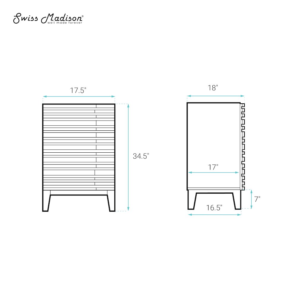 Cascade 18" Freestanding Bathroom Vanity Cabinet without Top in White Oak