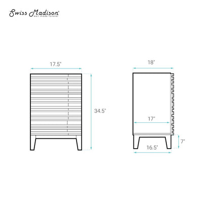 Cascade 18" Freestanding Bathroom Vanity Cabinet without Top in White Oak