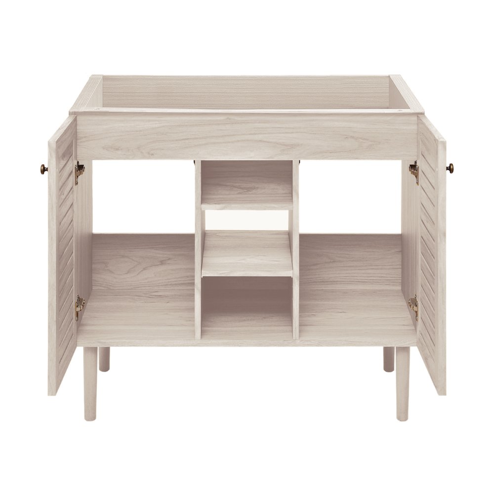 Bron 36" Freestanding Bathroom Vanity Cabinet without Top in White Oak