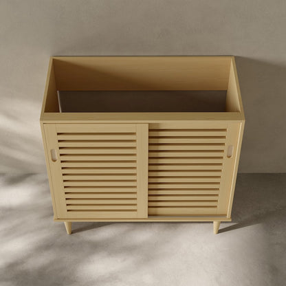 Delice 36" Freestanding Bathroom Vanity Cabinet without Top in Natural Oak