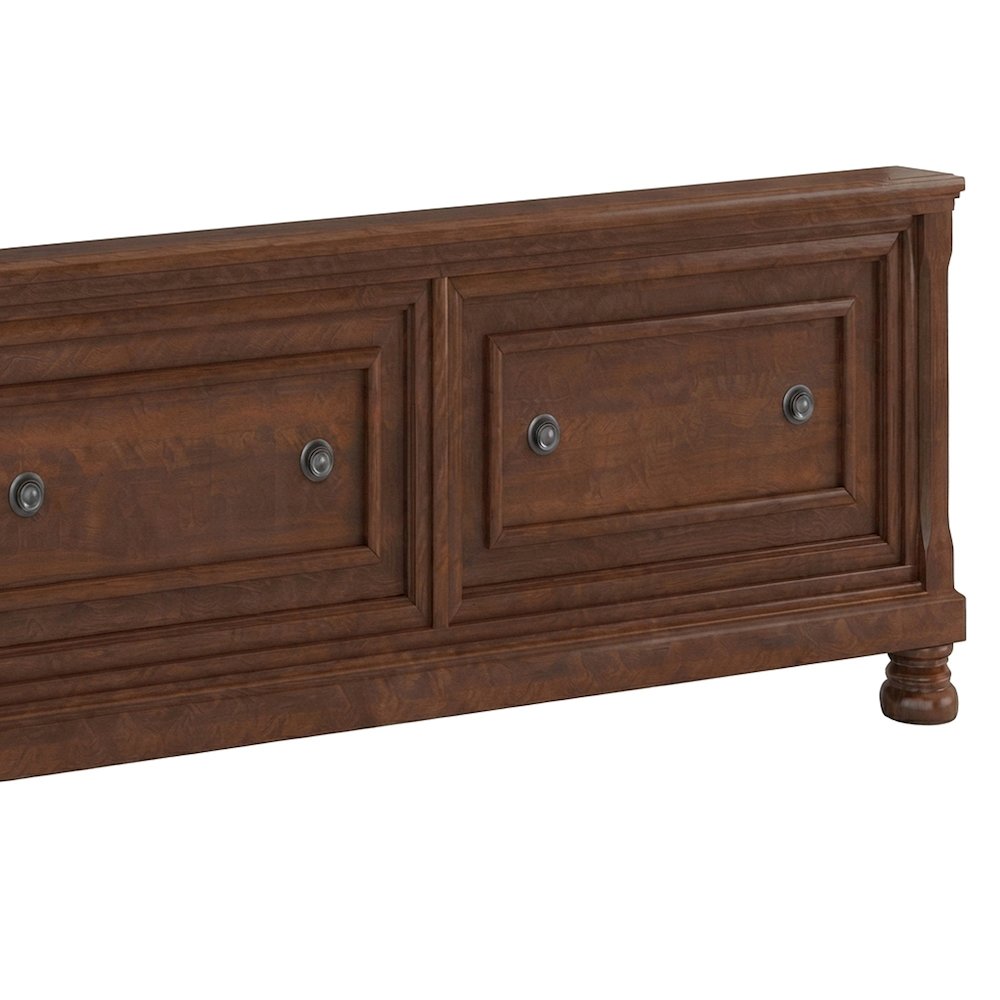 Queen Sleigh Platform Bed Frame with Storage Drawers, Headboard