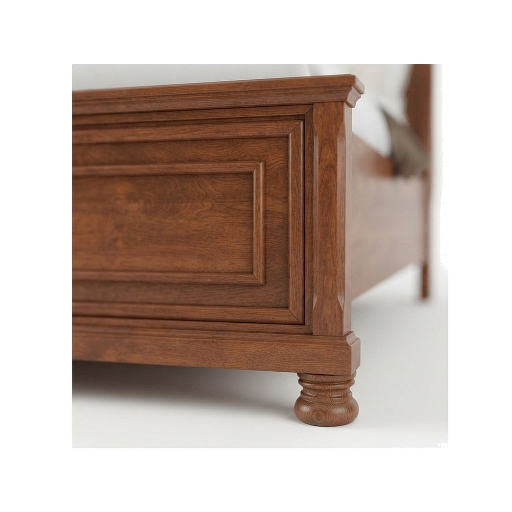 Queen Sleigh Platform Bed Frame with Storage Drawers, Headboard