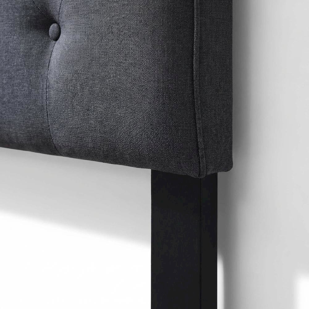 Black Twin Upholstered Headboard with Padded Design and Durable Finish