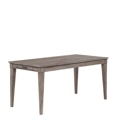 Gray Wood Dining Table with 2Drawers – Farmhouse Kitchen Table for 4