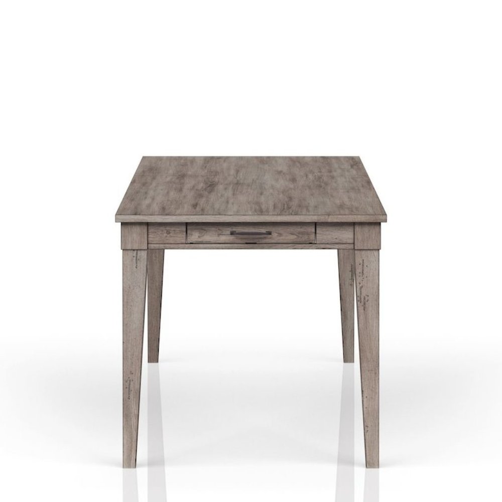 Gray Wood Dining Table with 2Drawers – Farmhouse Kitchen Table for 4