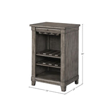 Gray Wine Cabinet with Storage – Bar for Living Room with Tray and Shelf