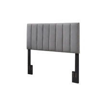 Gray King Upholstered Headboard with Padded Design and Durable Frame