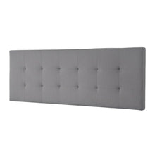 Gray Upholstered King Headboard with Rubberwood Frame and Stylish Design