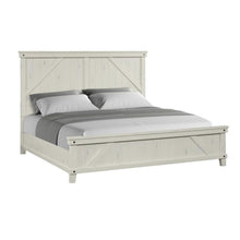 White King Bed Frame with Headboard in Wood and European Slat System