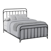 Rustic Black Metal Bed Frame with Full Size Headboard and Footboard