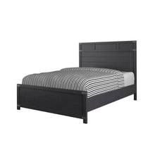 Black Queen Bed Frame with Headboard and Footboard in Rustic Style