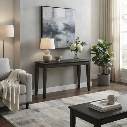 Elm Veneer Sofa Table with Solid Poplar Frame, Console Entry Table