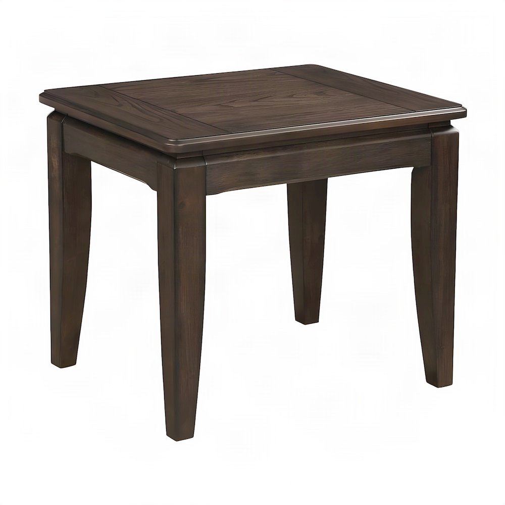 Poplar Solid and Elm Veneer Wood End Table and Accent Side Table