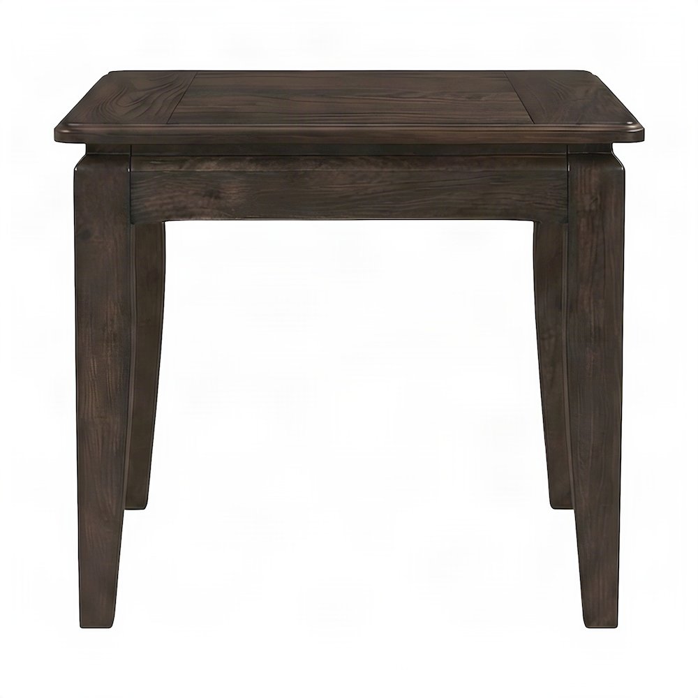 Poplar Solid and Elm Veneer Wood End Table and Accent Side Table