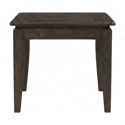 Poplar Solid and Elm Veneer Wood End Table and Accent Side Table