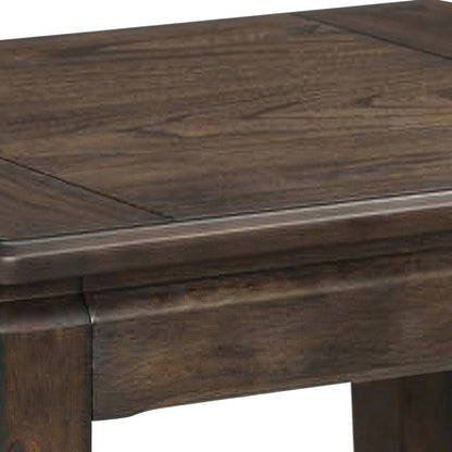 Poplar Solid and Elm Veneer Wood End Table and Accent Side Table