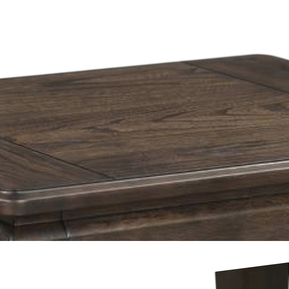 Poplar Solid and Elm Veneer Wood End Table and Accent Side Table