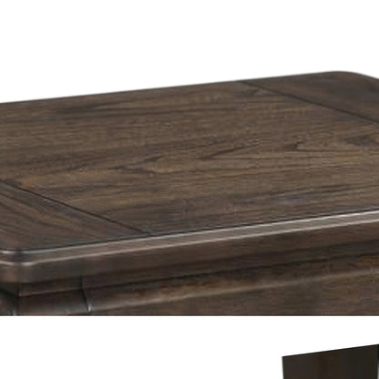 Poplar Solid and Elm Veneer Wood End Table and Accent Side Table