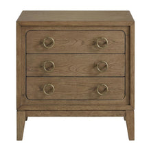 Latte Nightstand with 3 Drawers and Usb Charging Port for Bedroom Storage
