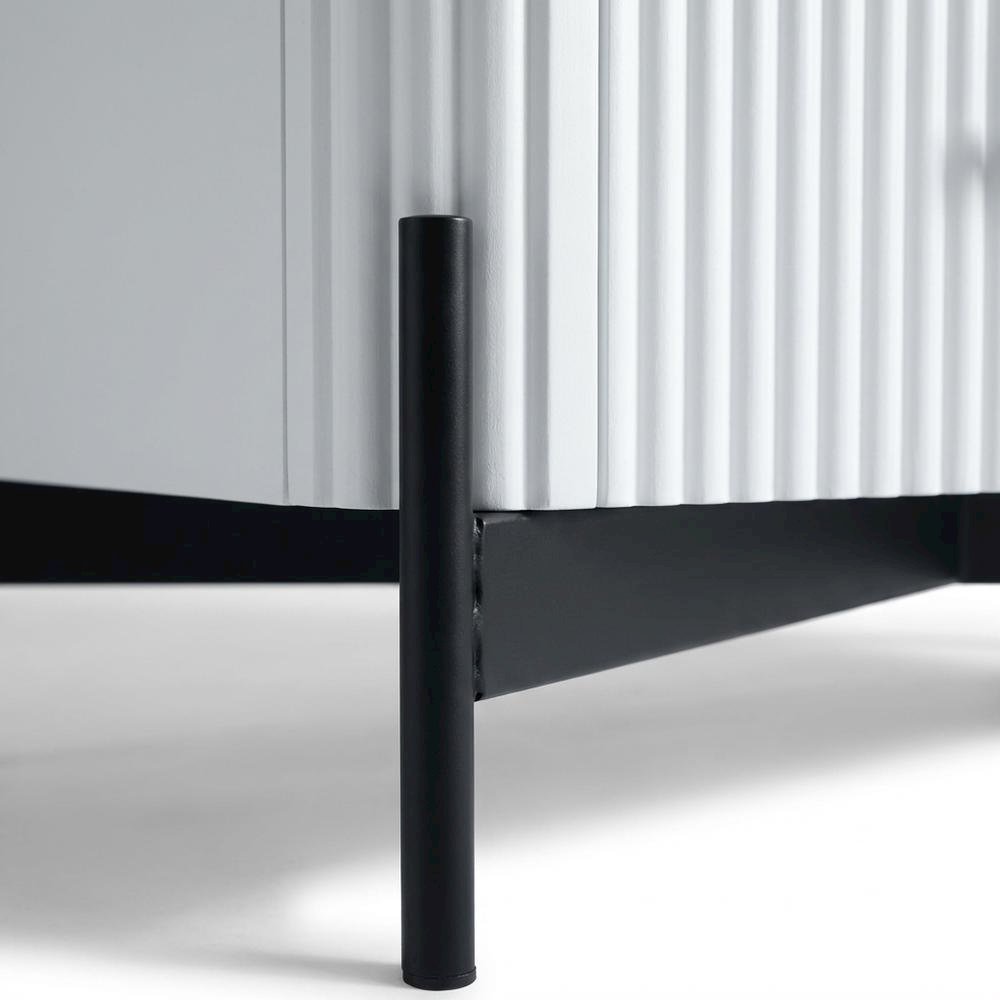 White Transitional Bedroom Nightstand with Sleek Design and Durable Construction