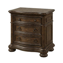 Mahogany Wooden Nightstand,3 Drawers, Solid Wood Construction, Warm Finish