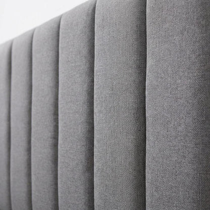 Gray Twin Upholstered Headboard with Padded Design for Comfortable Support